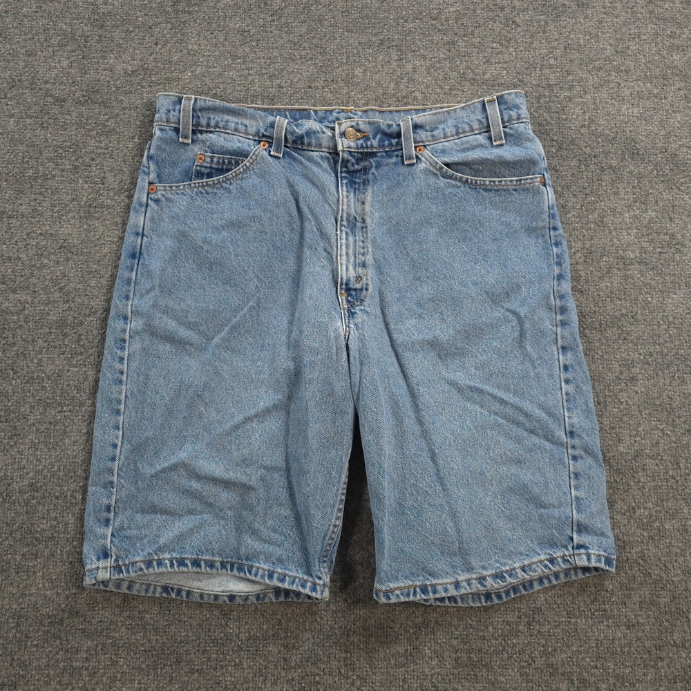 Vintage Levis Shorts Mens 38 Blue 550 Relaxed Fit Orange Tab Jean Jorts 90s
